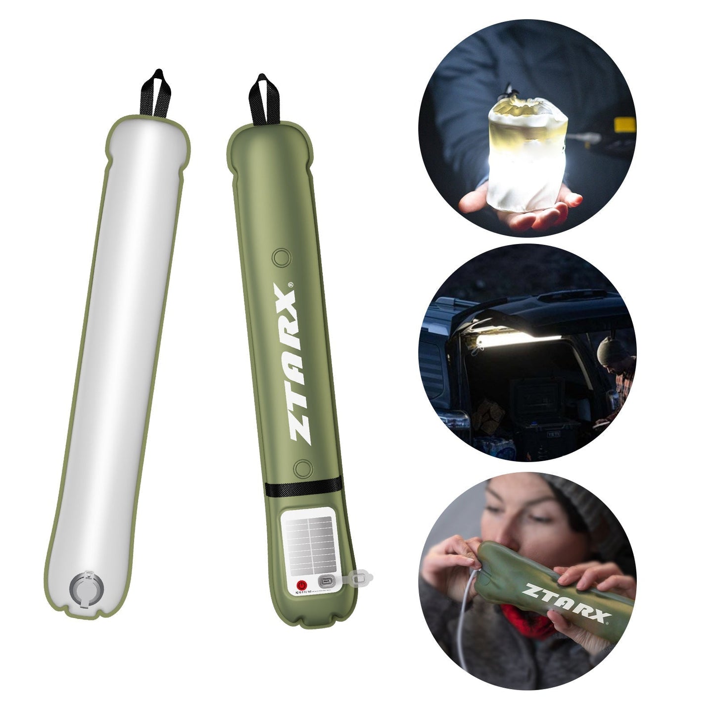 Rechargeable LED Inflatable Camping Tube Light