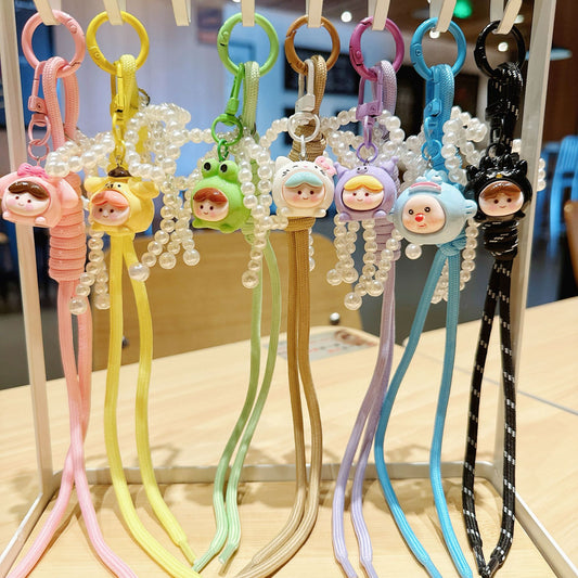 New cute three-dimensional multi-girl Sanrio doll keychain lanyard ins sweet cartoon bag pendant accessories