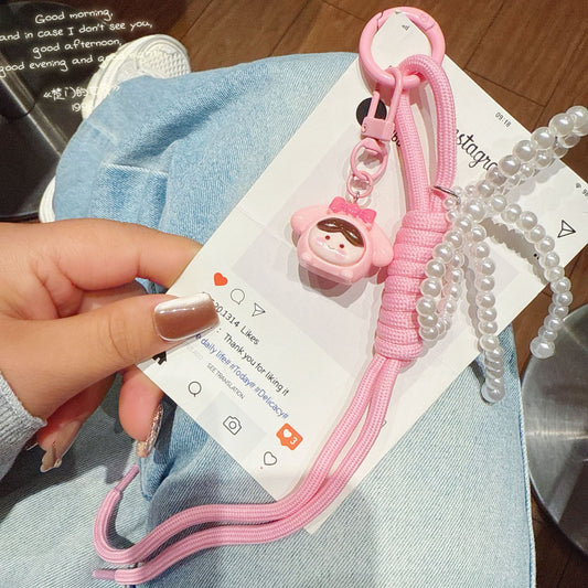 New cute three-dimensional multi-girl Sanrio doll keychain lanyard ins sweet cartoon bag pendant accessories