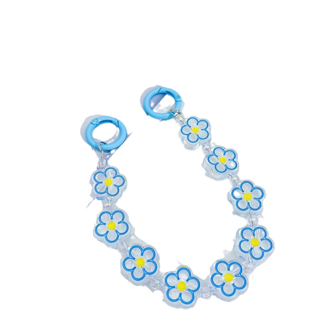 Dripping flower mobile phone chain earphone bag mobile phone case pendant luggage car keychain pendant DIY bead chain
