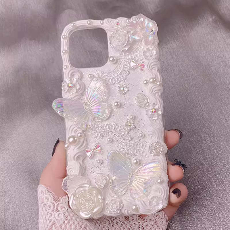 Fairy Lace Decoden Cream Glue Phone Case For Any Phone Models
