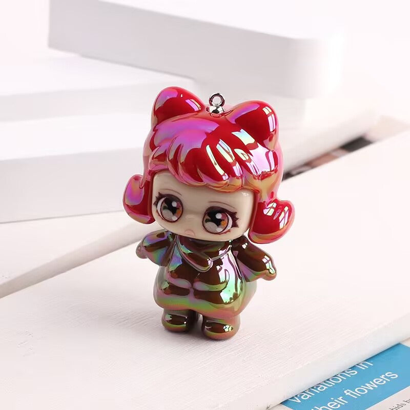 Original electroplating vitality girl tide play jewelry pendant keychain bag pendant