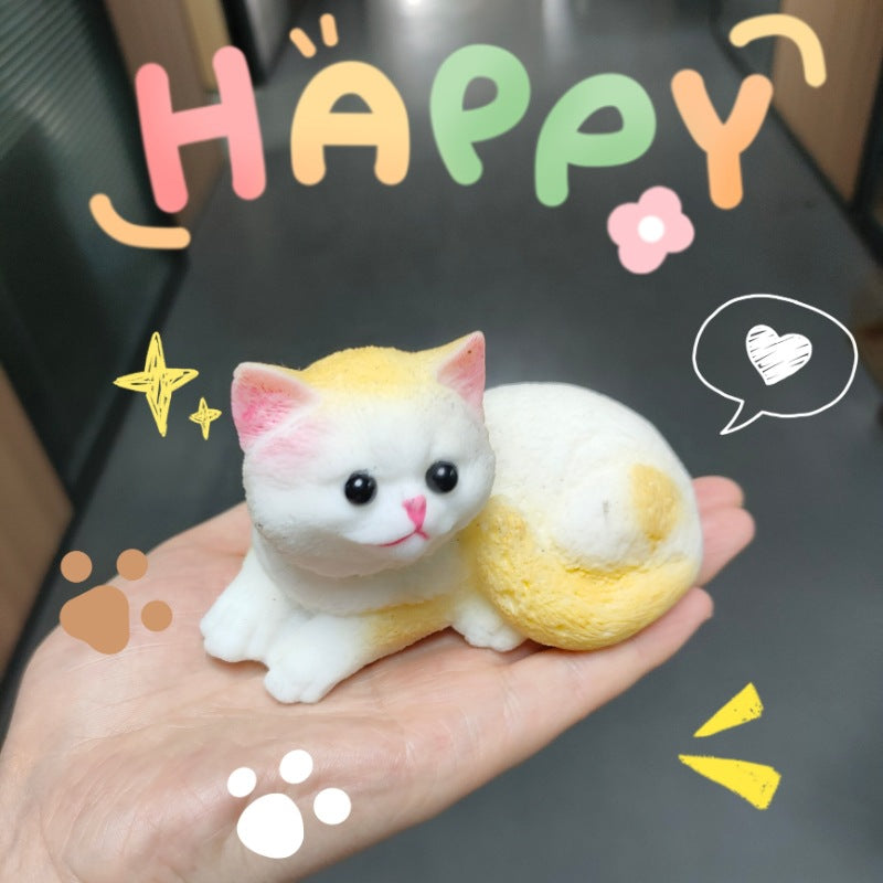 Large Realistic Cat Soft Silicone Squeezable Toy - Stress Relief Toy (Christmas Hot Sale)