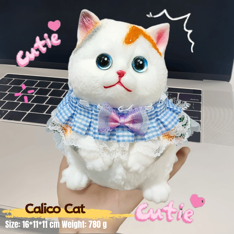Large Realistic Cat Soft Silicone Squeezable Toy - Stress Relief Toy (Christmas Hot Sale)