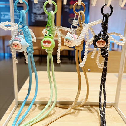 New cute three-dimensional multi-girl Sanrio doll keychain lanyard ins sweet cartoon bag pendant accessories