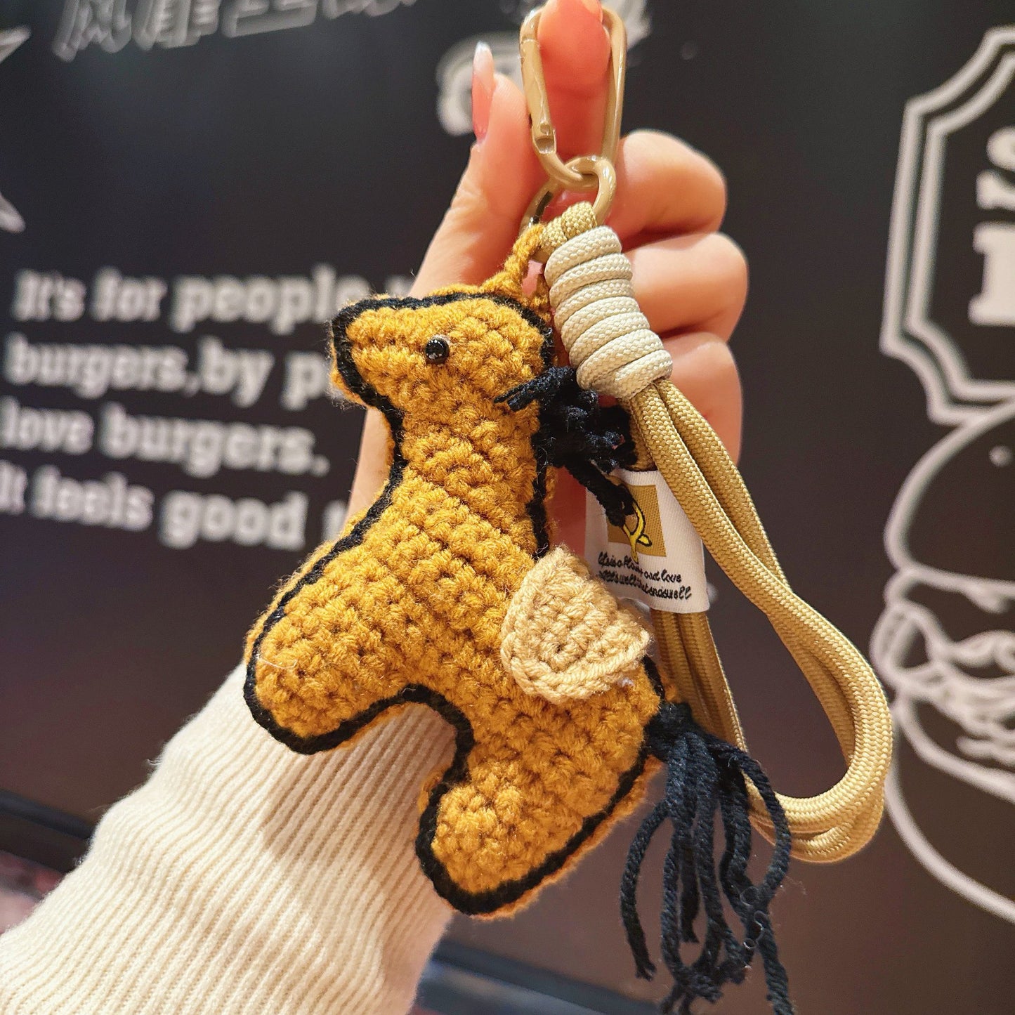 New cartoon horse mascot wool crocheted pony accessories jewelry keychain pendant New Year's gift