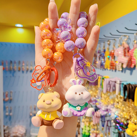 Creative cartoon face Dudu small animal keychain pendant cute couple keychain mobile phone chain pendant for girlfriends