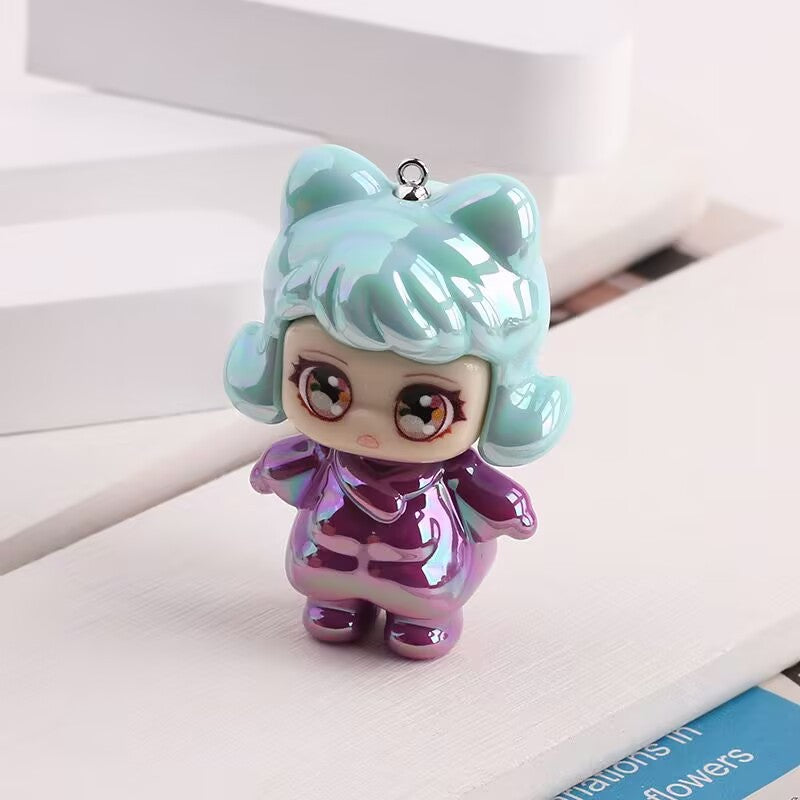 Original electroplating vitality girl tide play jewelry pendant keychain bag pendant