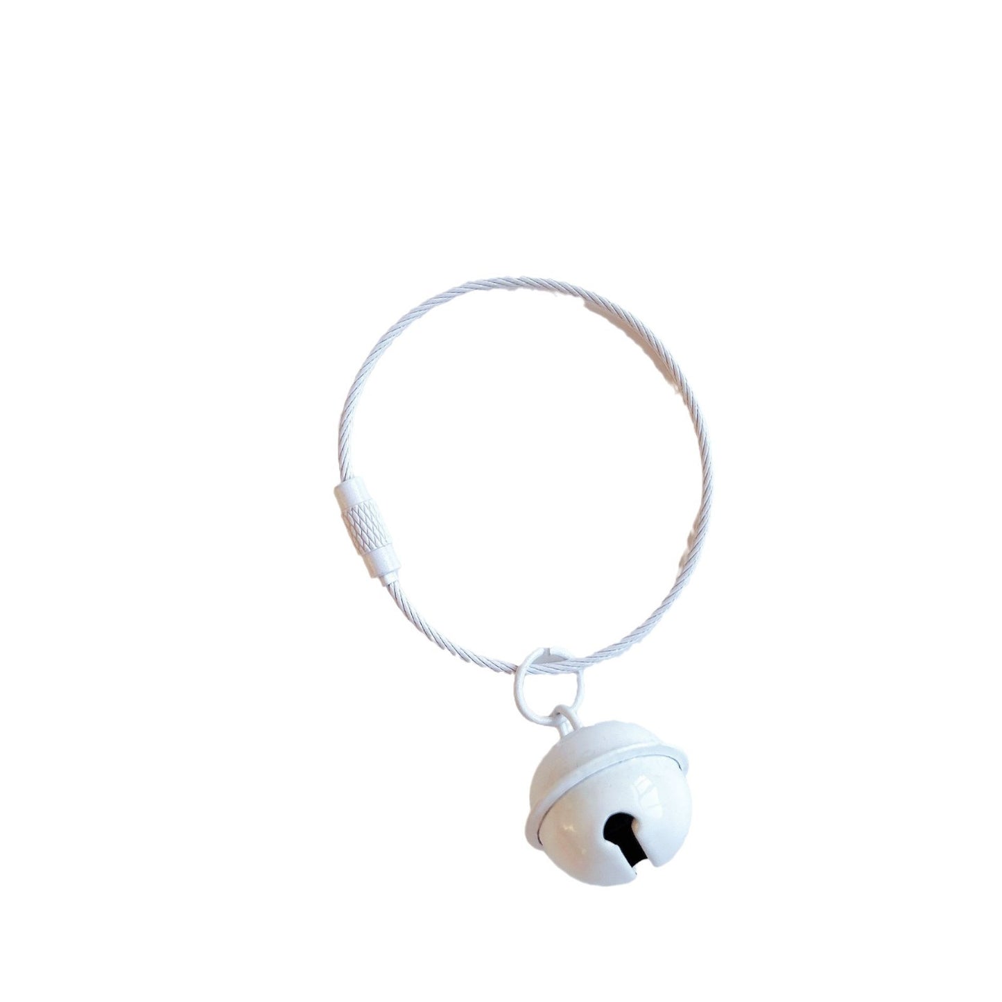 Color paint wire rope keychain 22mm bell, key ring DIY handmade accessories creative small gifts