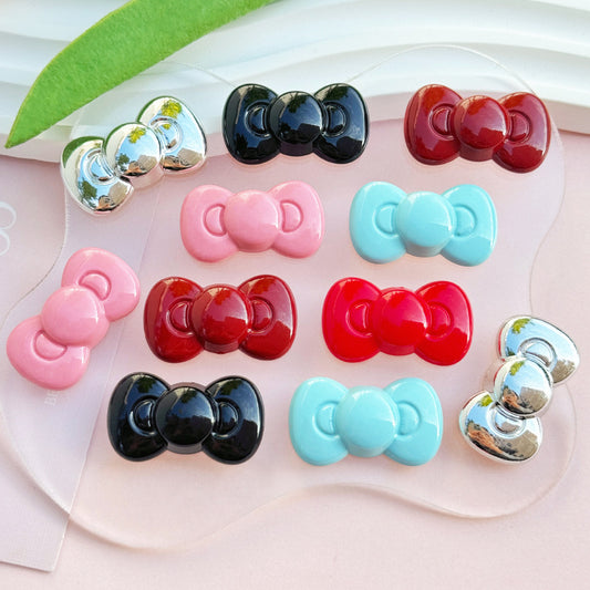 Cartoon bow acrylic jewelry accessories DIY cream glue mobile phone case hairpin water cup patch material wholesale