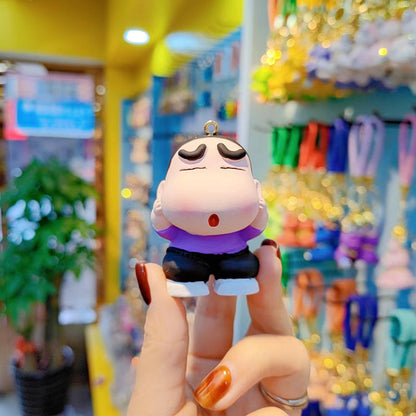 Creative cartoon crayon small new keychain cute exquisite doll women's wrist rope anti-lost chain bag mobile phone pendant