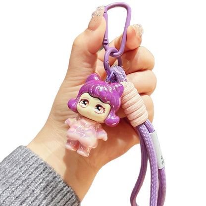 Original electroplating vitality girl tide play jewelry pendant keychain bag pendant