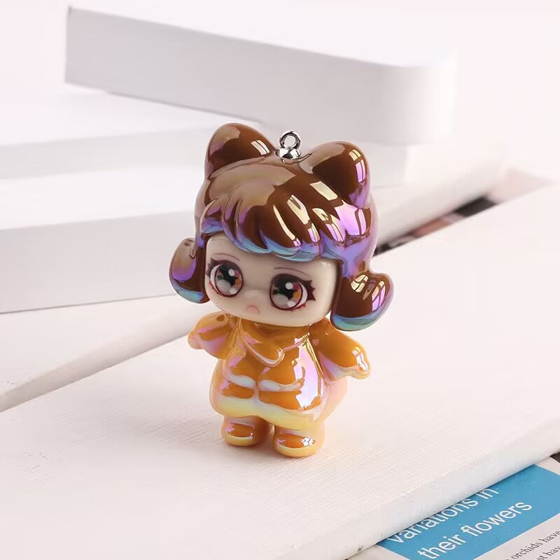 Original electroplating vitality girl tide play jewelry pendant keychain bag pendant