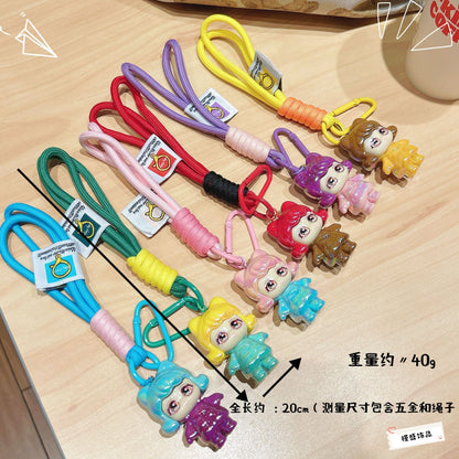 Original electroplating vitality girl tide play jewelry pendant keychain bag pendant