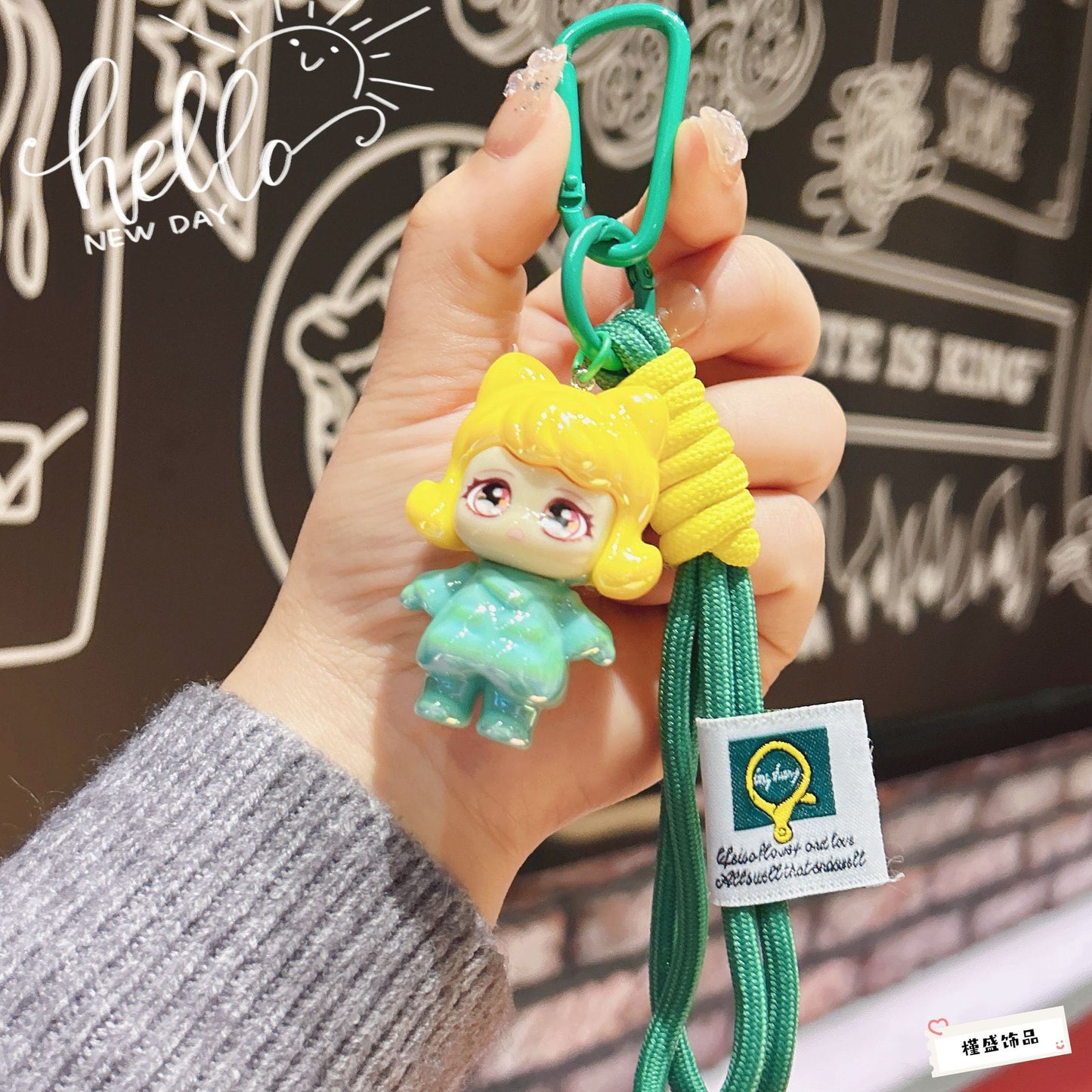 Original electroplating vitality girl tide play jewelry pendant keychain bag pendant