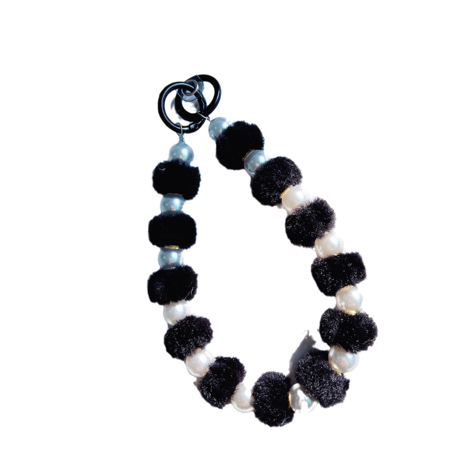 Winter new pom-pom bead string mobile phone chain high-end exquisite mobile phone case bag pendant bag extension chain jewelry