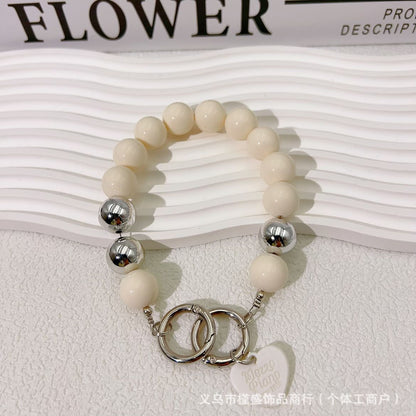 Acrylic Metal Bead String Mobile Phone Chain DIY Luggage Extension Chain Accessories Student Water Cup Hand Chain Key Pendant