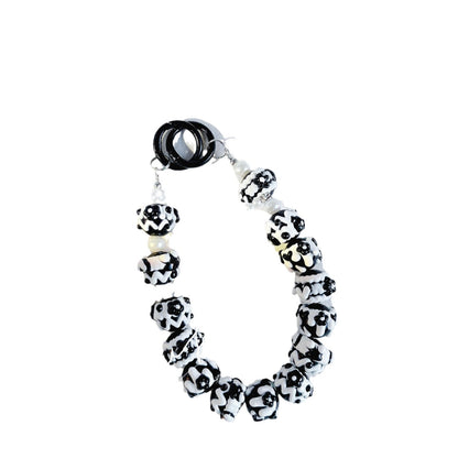 Korean small fresh pearl mobile phone chain bag pendant full of oil heavy industry hand-painted beads Xiaohongshu same mobile phone pendant