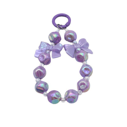 Small fresh candy color fig bead string mobile phone chain pendant headphone bag accessories DIY keychain pendant anti-loss