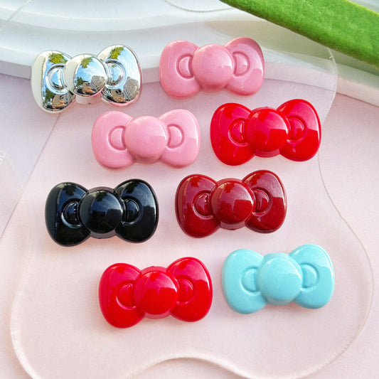 Cartoon bow acrylic jewelry accessories DIY cream glue mobile phone case hairpin water cup patch material wholesale