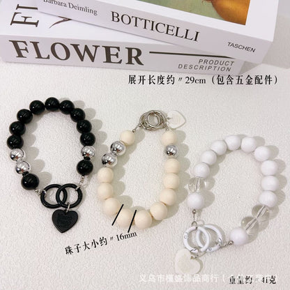 Acrylic Metal Bead String Mobile Phone Chain DIY Luggage Extension Chain Accessories Student Water Cup Hand Chain Key Pendant