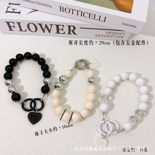 Acrylic Metal Bead String Mobile Phone Chain DIY Luggage Extension Chain Accessories Student Water Cup Hand Chain Key Pendant