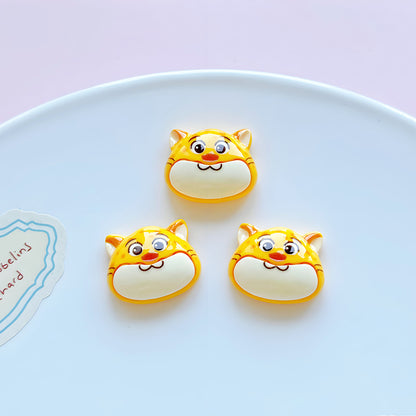 Resin cartoon animal city rabbit fox DIY jewelry accessories hair accessories mobile phone case cream glue hole shoe accessories