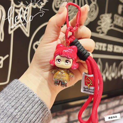 Original electroplating vitality girl tide play jewelry pendant keychain bag pendant