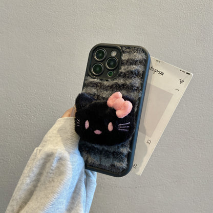 Cute plush phone case