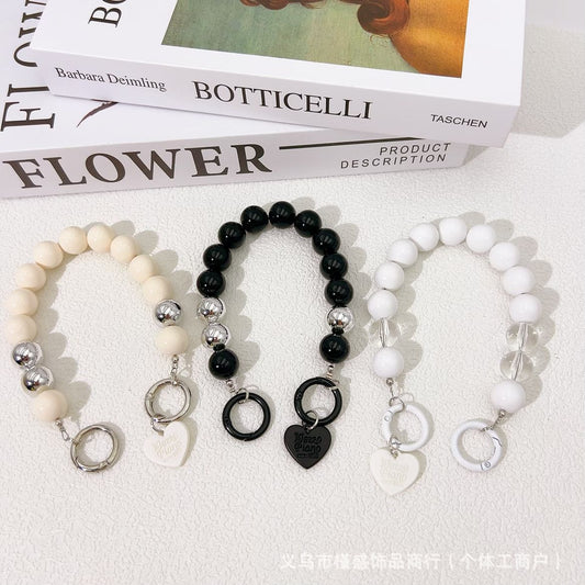 Acrylic Metal Bead String Mobile Phone Chain DIY Luggage Extension Chain Accessories Student Water Cup Hand Chain Key Pendant