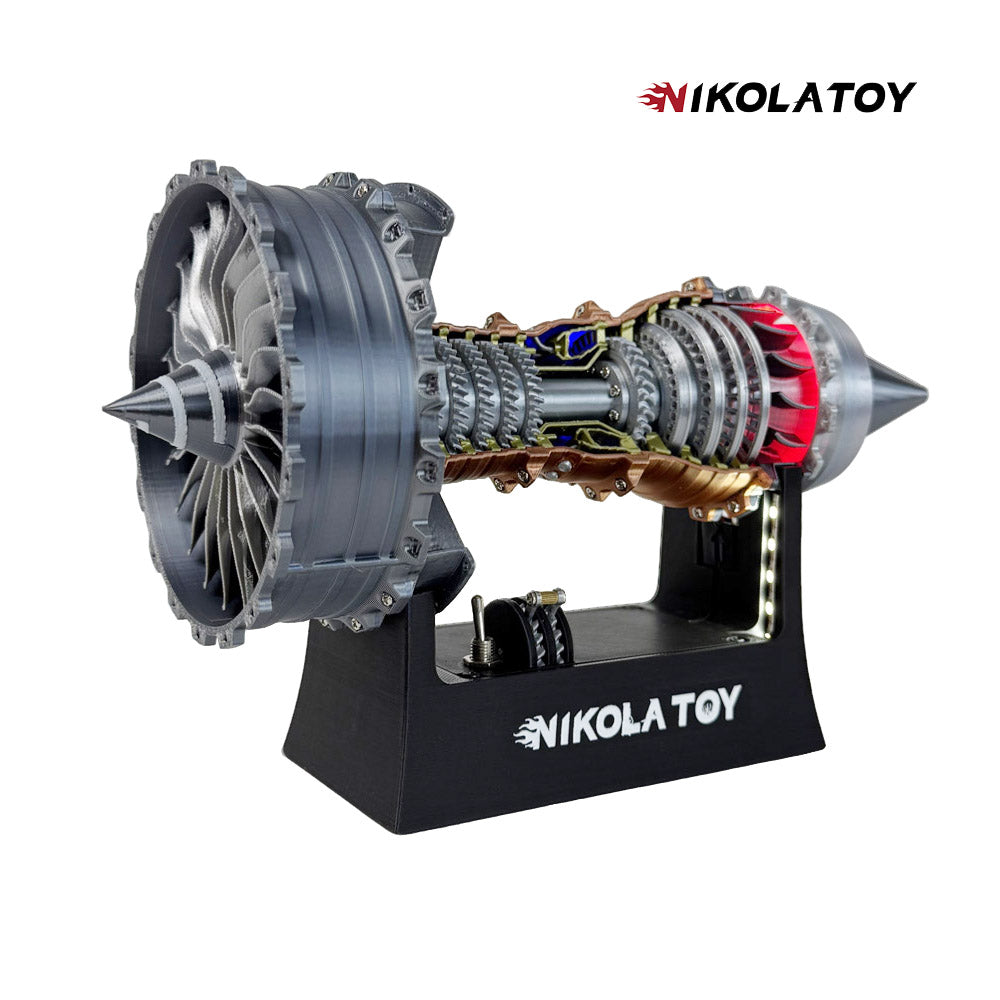 NIKOLATOY® TR900 Turbofan engine model (25cm / 10in) flagship version Diy Kits