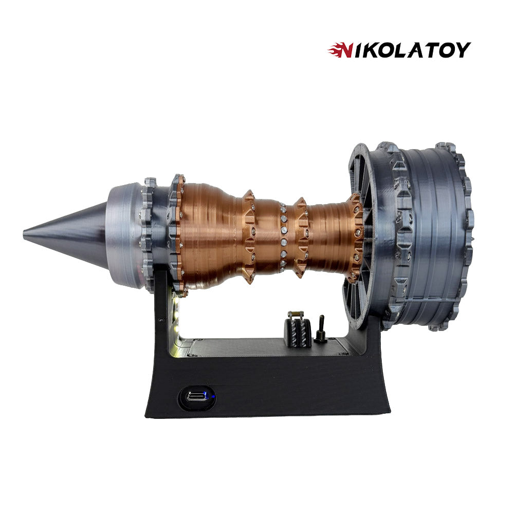 NIKOLATOY® TR900 Turbofan engine model (25cm / 10in) flagship version Diy Kits
