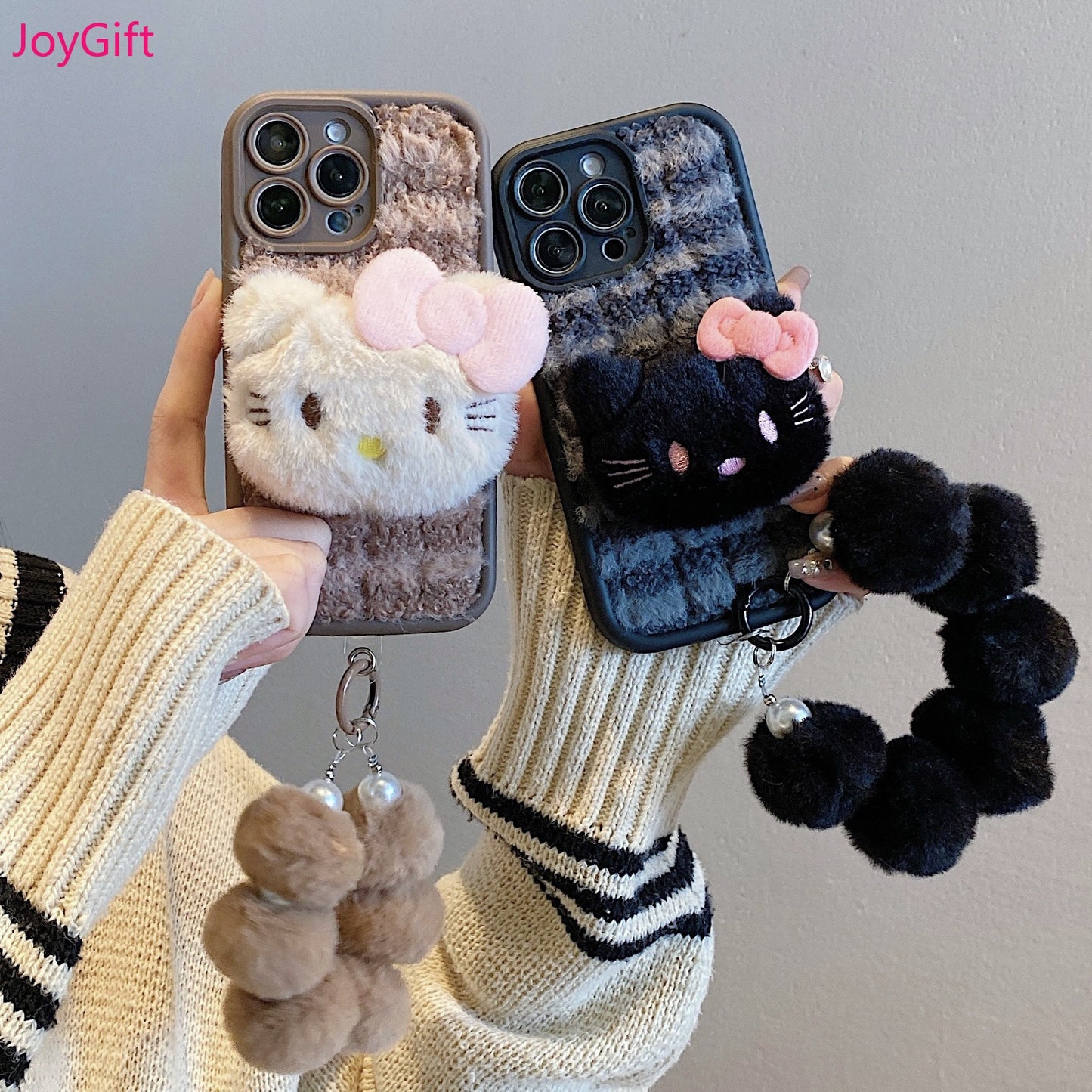 Cute plush phone case