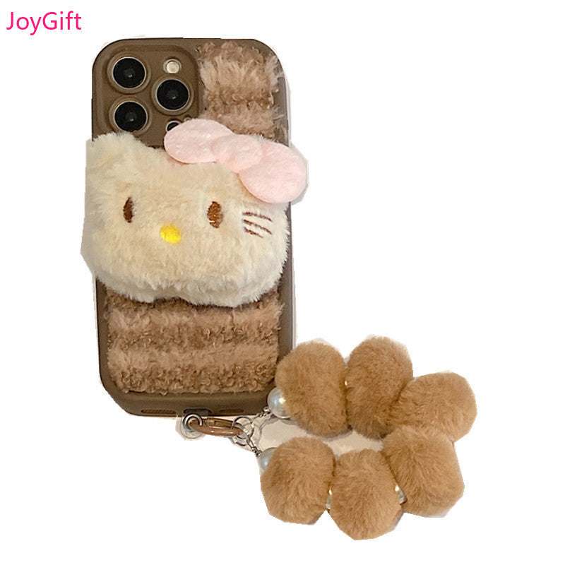 Cute plush phone case
