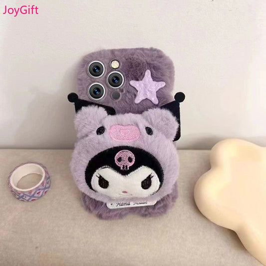 Handmade - Kuromi Plush Phone Case