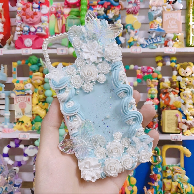 Baroque Butterfly Flower Rose Decoden Phone Cases | All Models Available