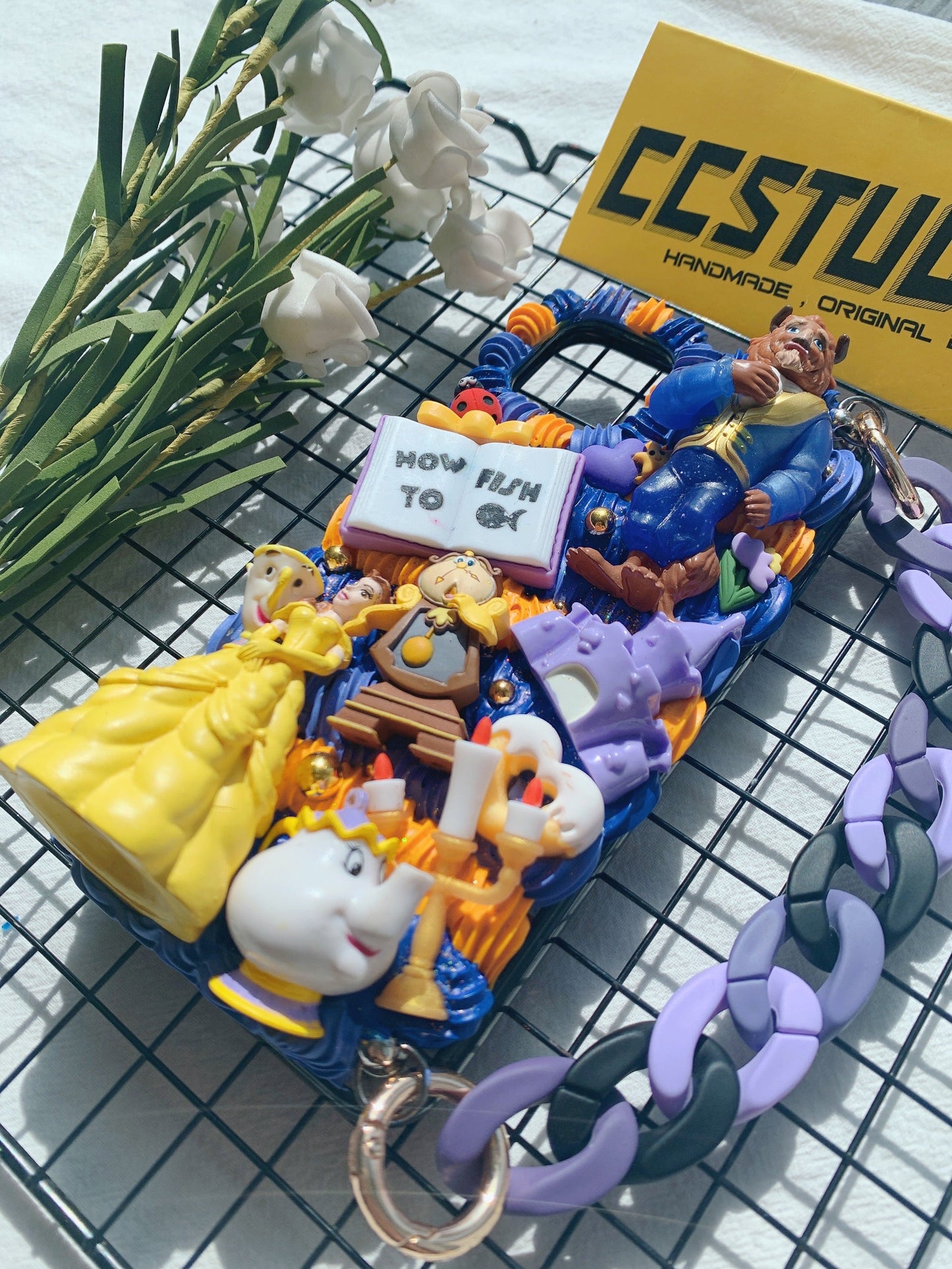 Beauty and Beast Princess Belle Decoden Phone Case For Any Phone Model