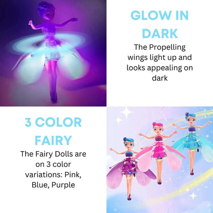 Princess Flying Fairy Motion Sensor Magic Flying Fairy Doll for Age 6+