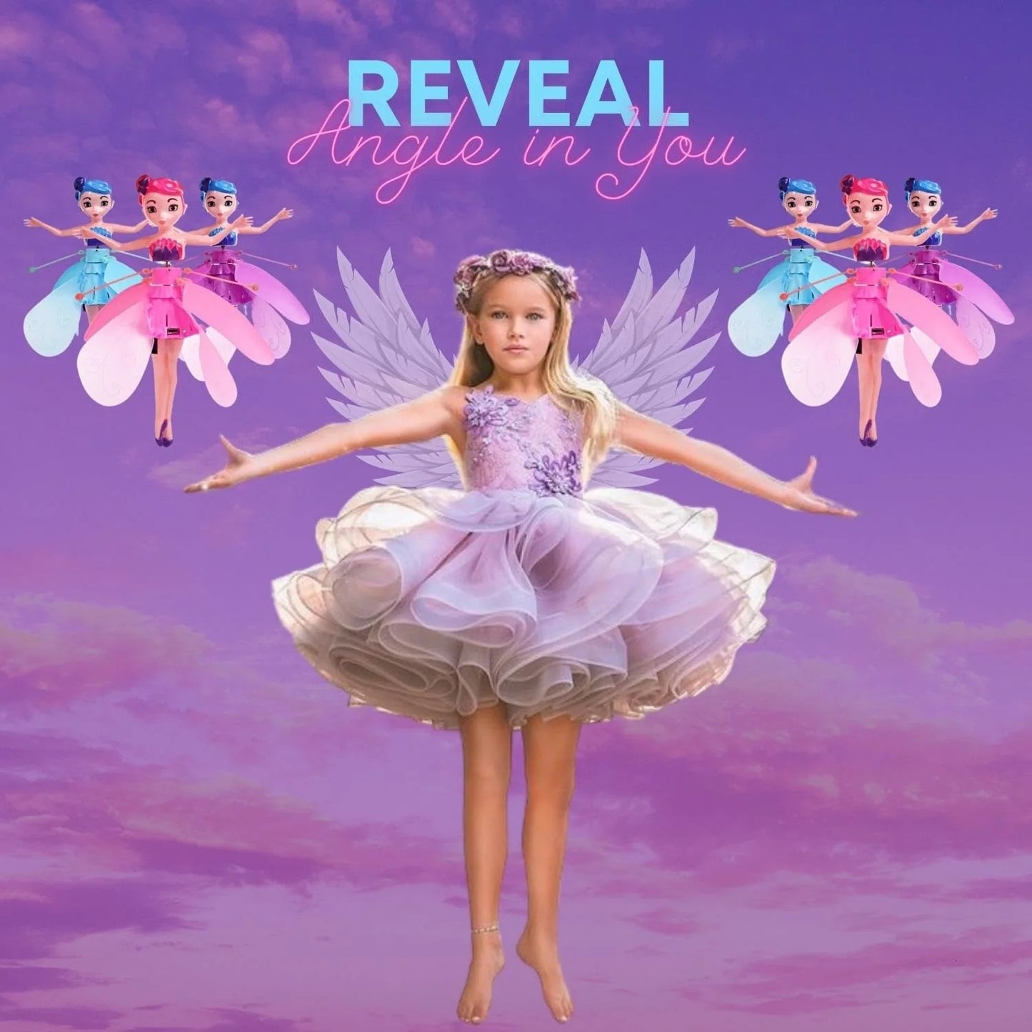 Princess Flying Fairy Motion Sensor Magic Flying Fairy Doll for Age 6+