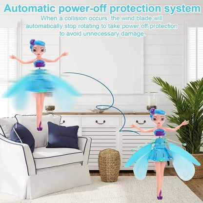 Princess Flying Fairy Motion Sensor Magic Flying Fairy Doll for Age 6+