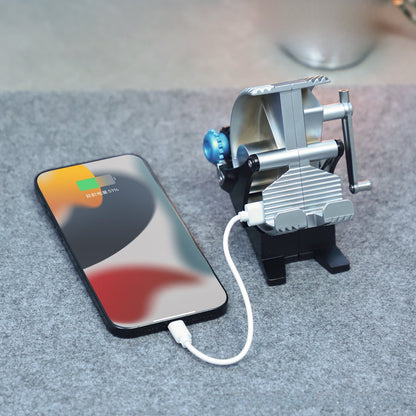 Nikolatoys Full Metal Mechanical Alloy Sawtooth Knob Gear Mobile Phone Stand Durable Zinc Alloy Wireless Charging Bracket Universal